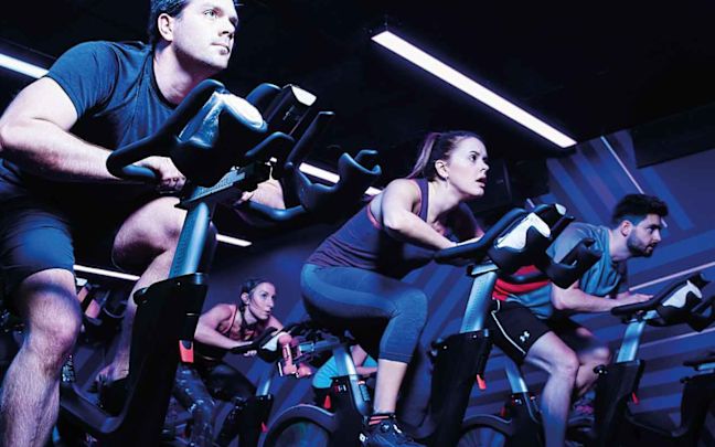 People in a Revolution class at Virgin Active