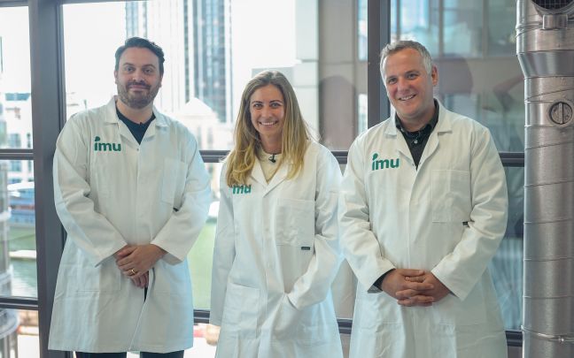 Holly Branson with the co-founders of IMU Biosciences - who are using AI to map the immune system at unprecedented scale and detail