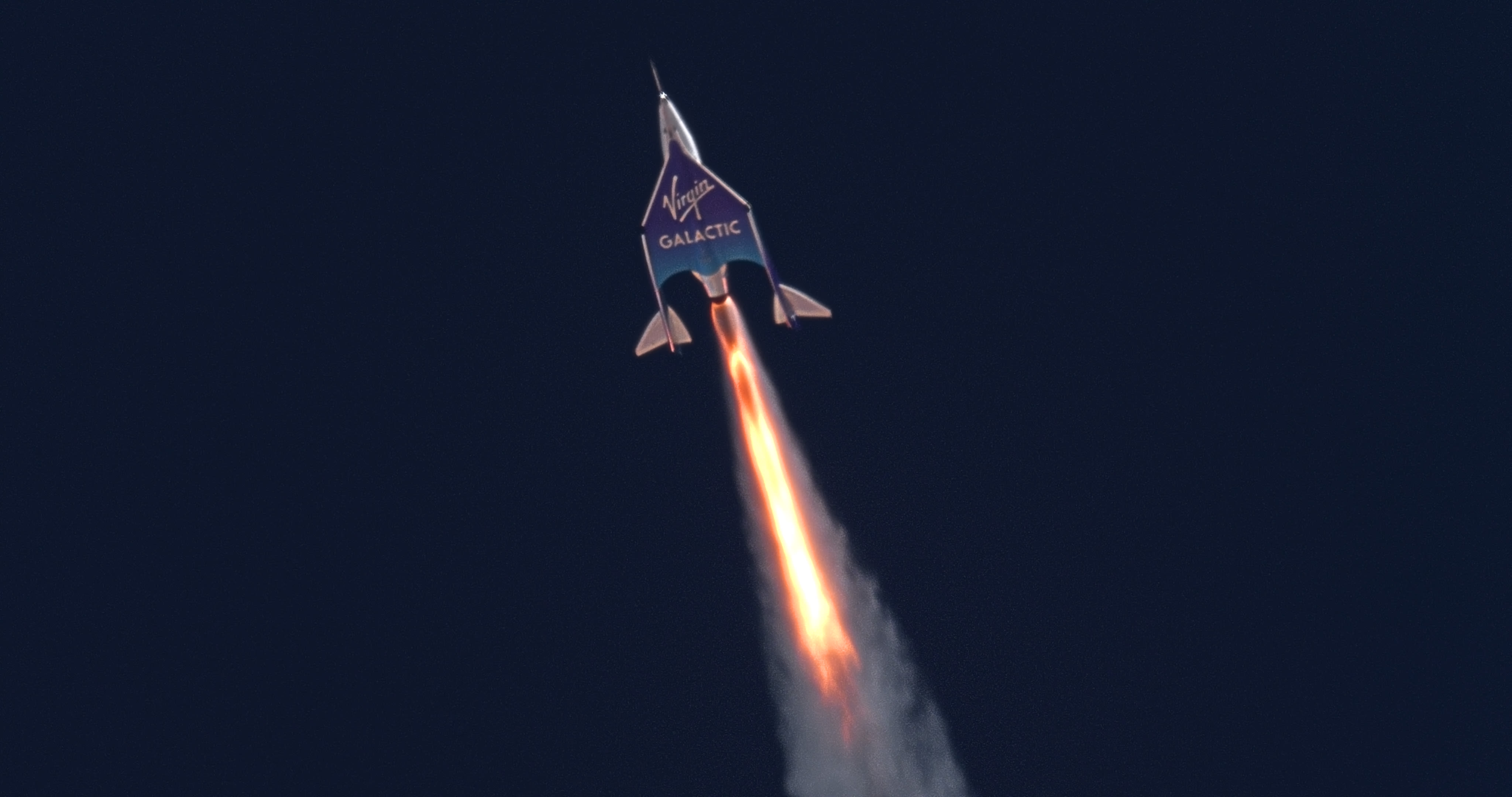 Virgin Galactic's spaceship on the Unity 25 spaceflight