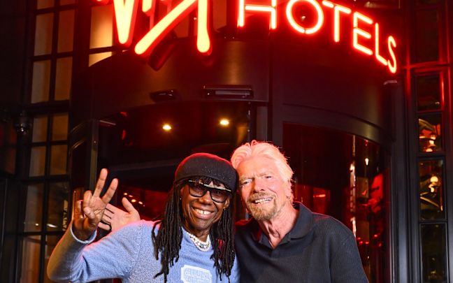 Richard Branson and Nile Rodgers at Virgin Hotels London Shoreditch