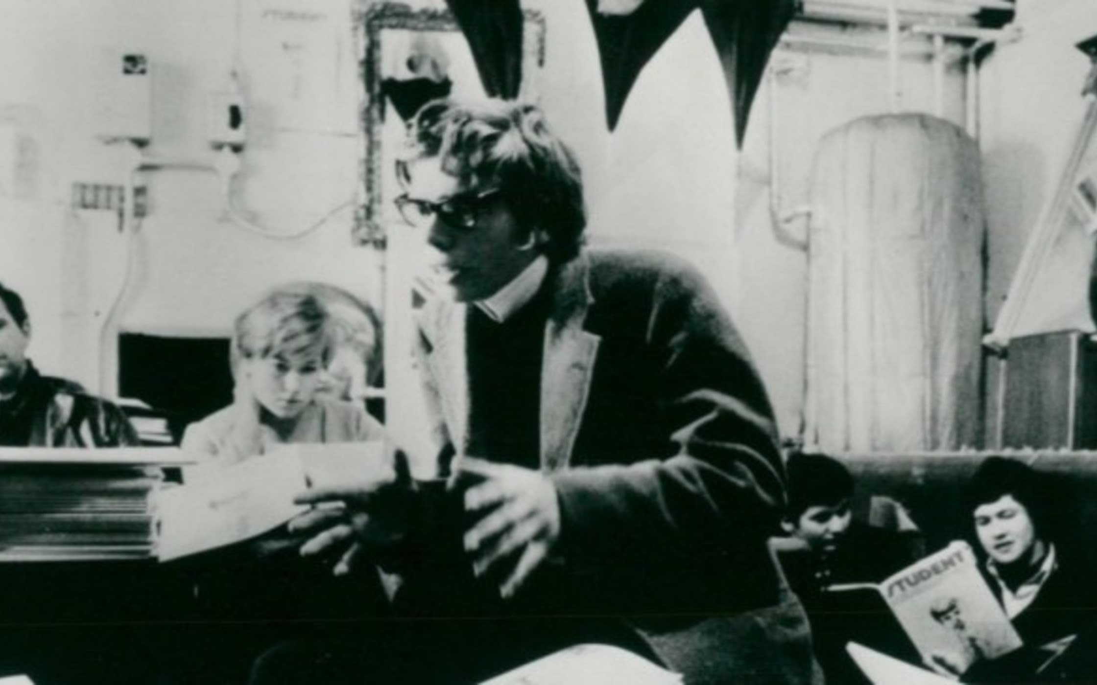 Richard Branson in the Student magazine office