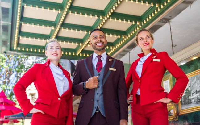 Three members of Virgin Atlantic cabin crew in Tampa