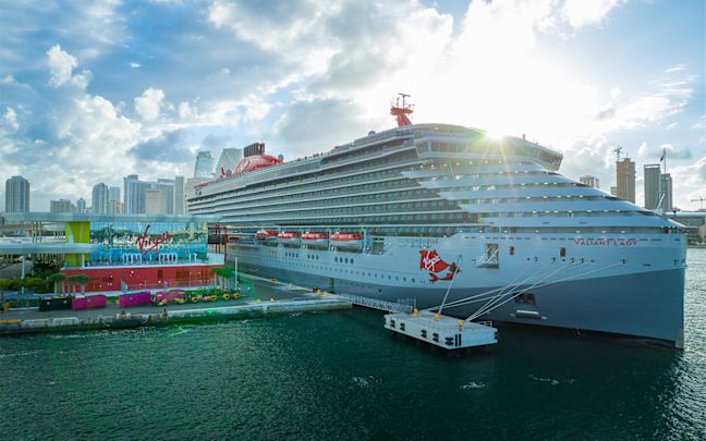 Valiant Lady docking at PortMiami for the first time