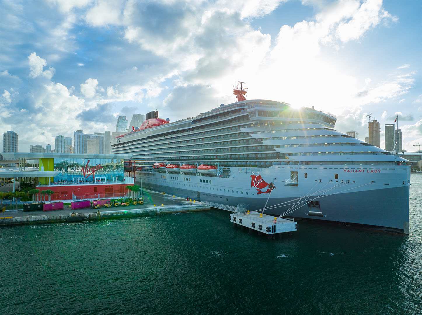 Valiant Lady docking at PortMiami for the first time