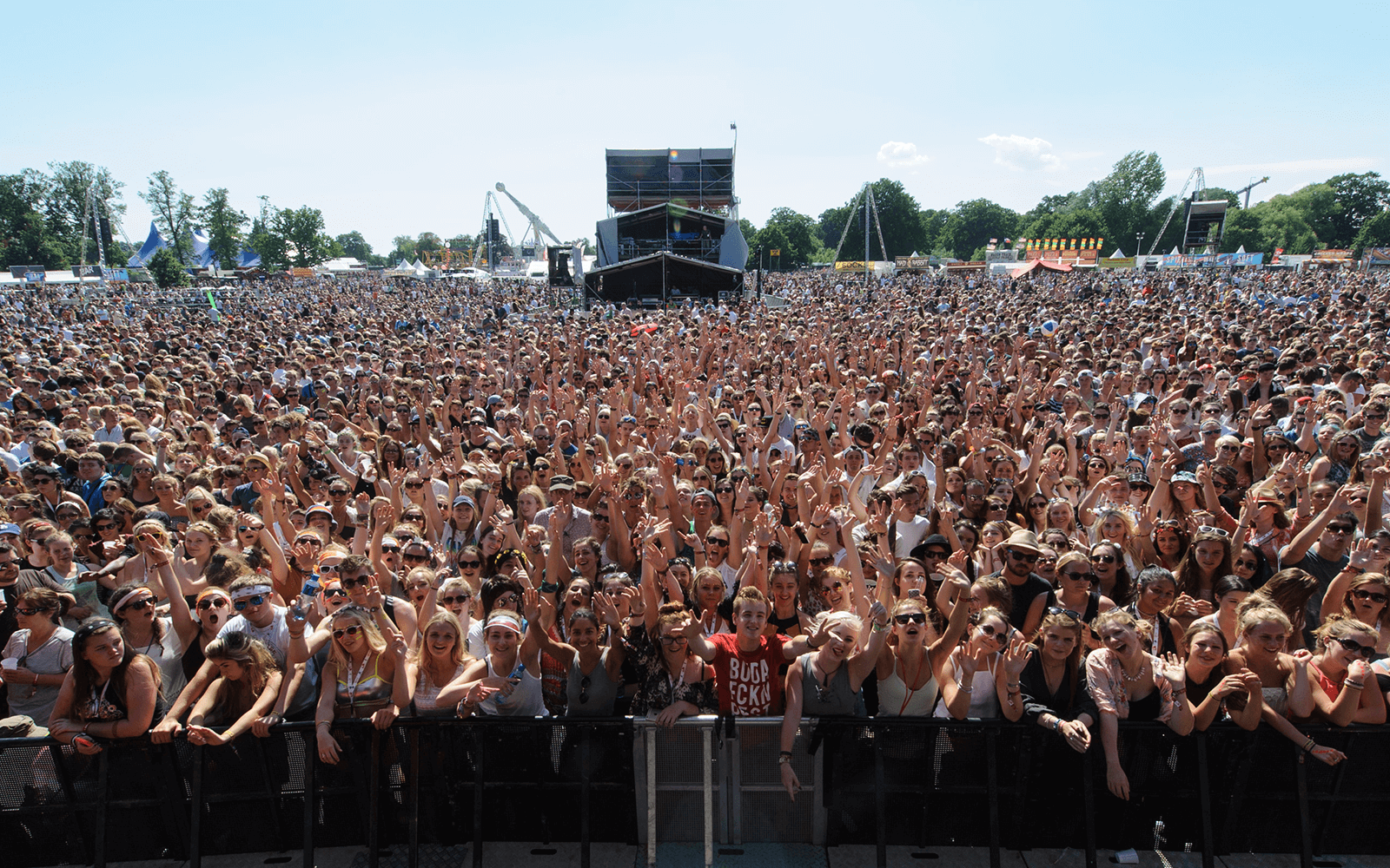 A large crowd enjoying music at Virgin Festival