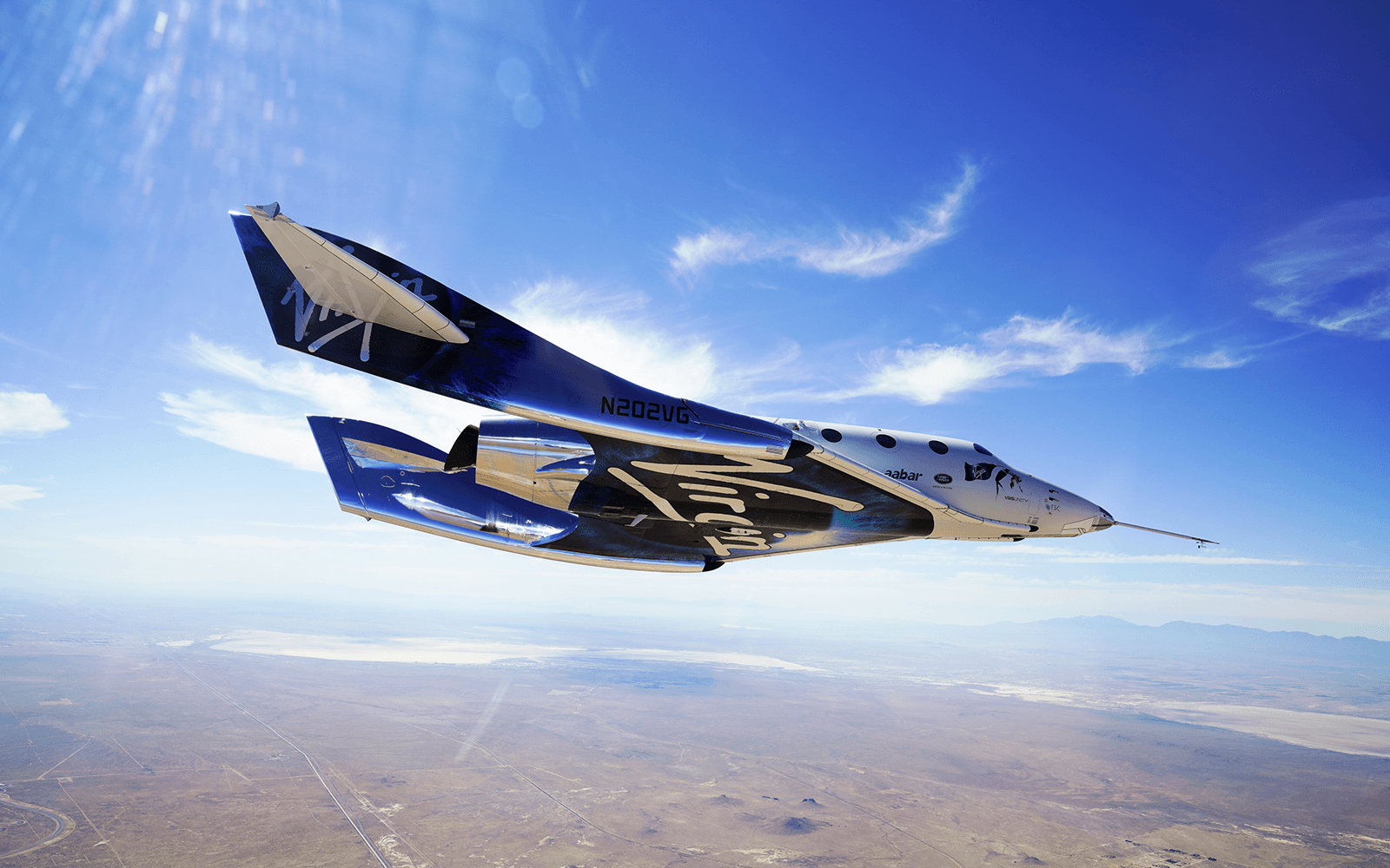 VSS Unity gliding through the sky